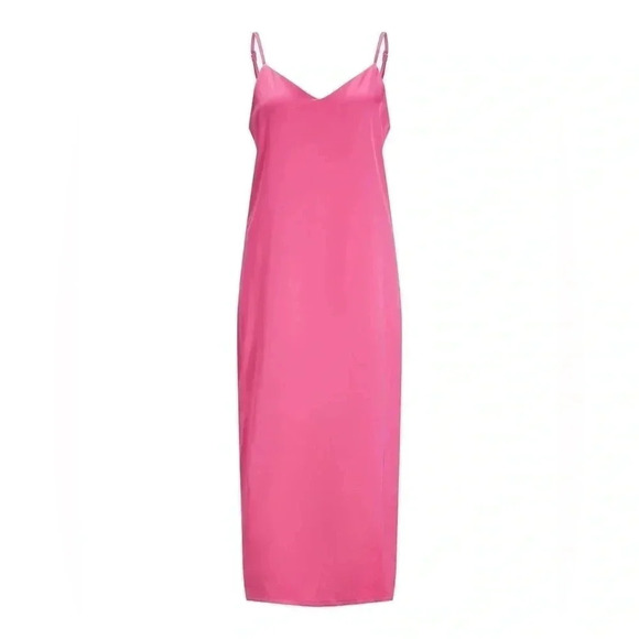 JJXX Pink Satin Cleo  Dress NWT - Picture 3 of 12